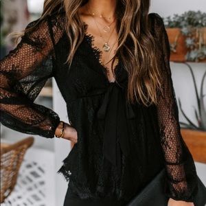 SOLD Brit Lace Babydoll Top